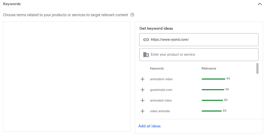 image for keyword ideas from adwords