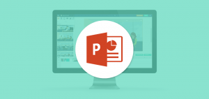 Banner image for resource post: How to embed videos to powerpoint presentations. The image showcases a computer screen and a powerpoint logo
