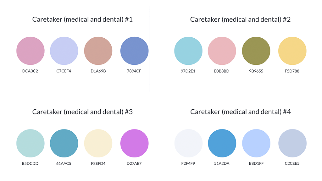 examples of caretaker color palette