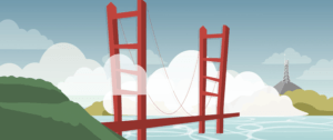 An illustration of the Golden Gate Bridge designed for the banner image of the resource post 