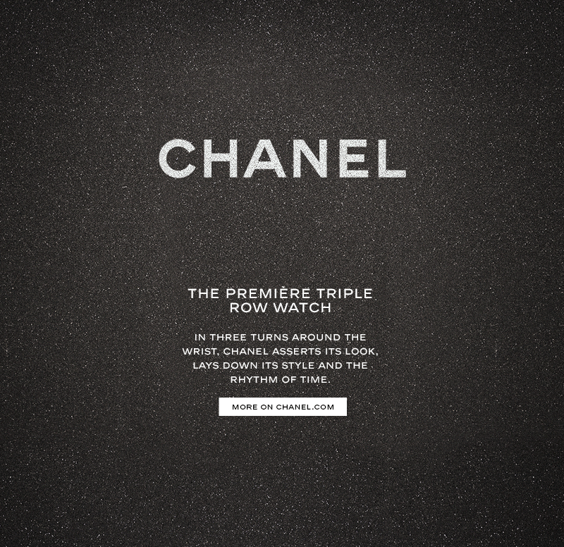 An email animated with an appearing image of a Chanel watch.