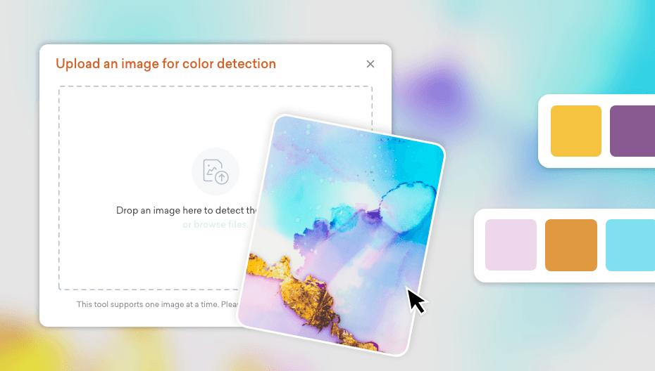 The image showcases the color picker feature introduced on the most recent product release.