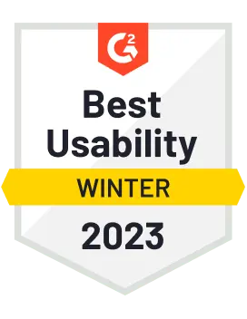 G2 accolade given to Vyond for winter 2023 Animation Best Usability