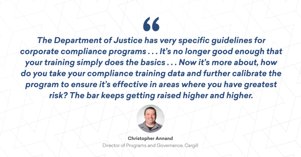 Christopher Annand Cargill quote about compliance