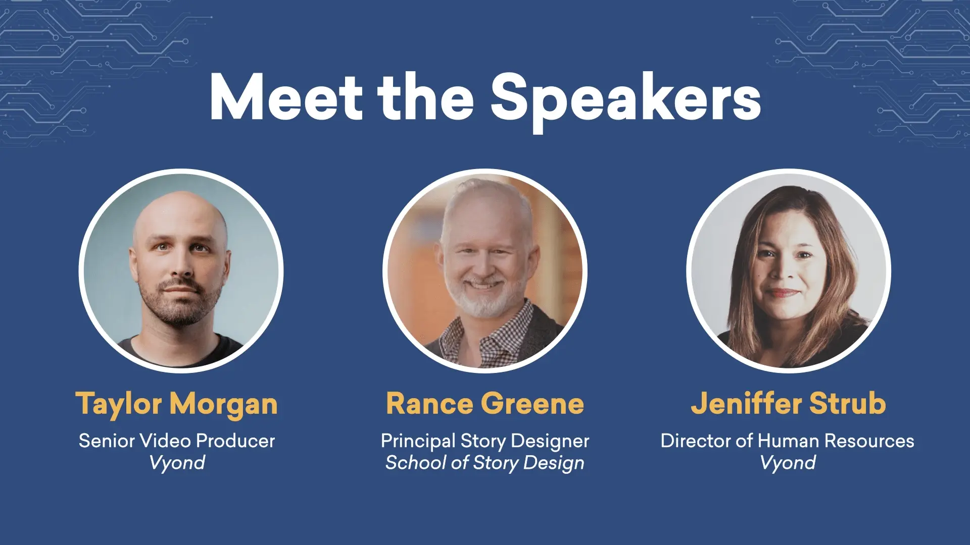 Webinar speakers