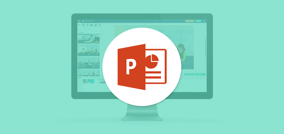 Banner image for resource post: How to embed videos to powerpoint presentations. The image showcases a computer screen and a powerpoint logo