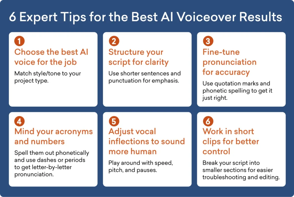 6 Expert Tips for the Best AI Voiceover Results