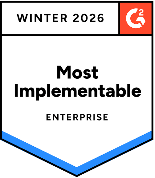 G2 Enterprise: Most Implementable, Winter 2025
