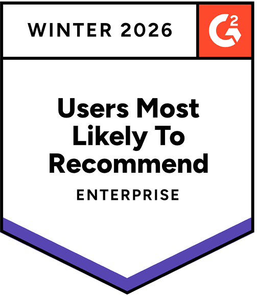 G2 Enterprise: Most Likely to Recommend, Winter 2025