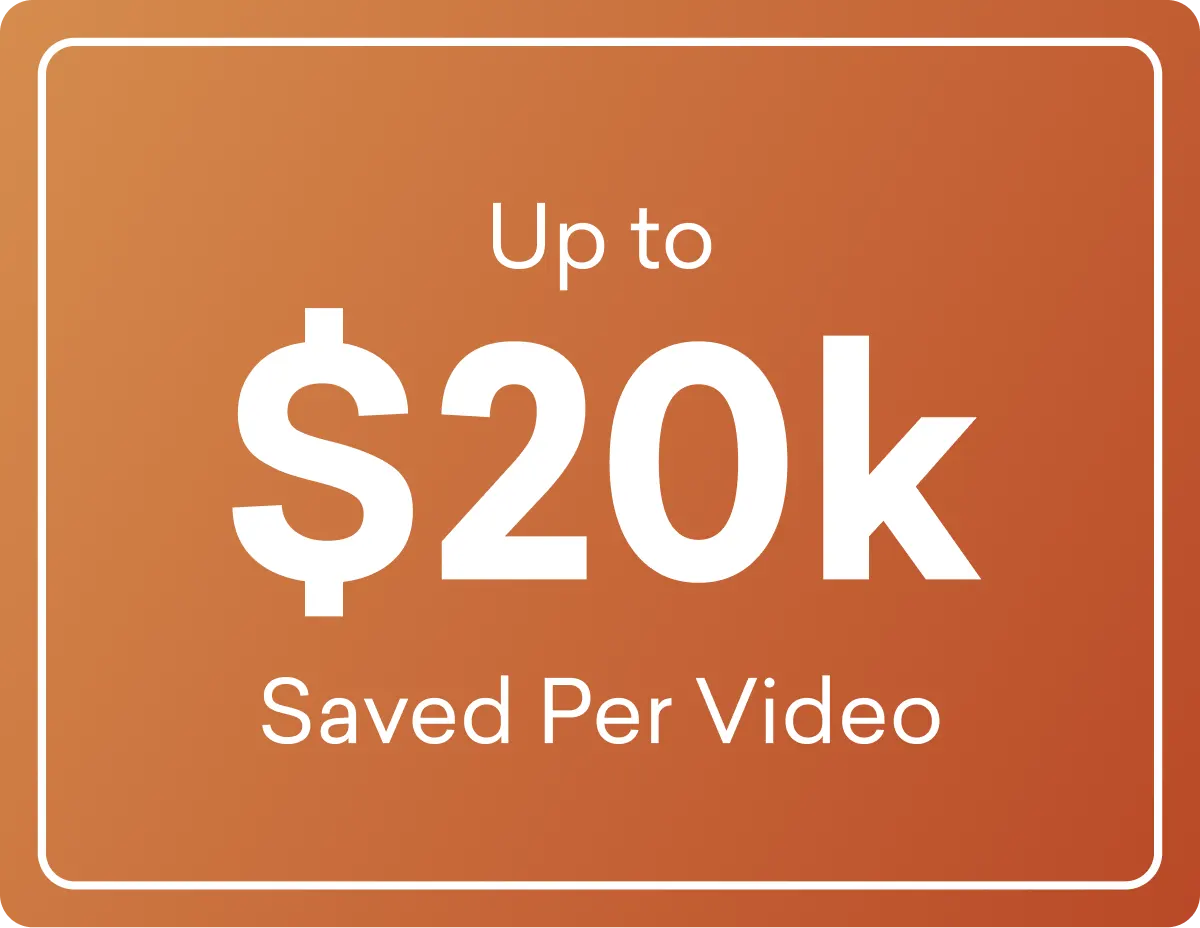$20k saved per video