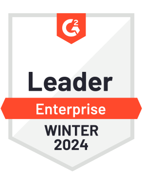Vyond G2 award for Leader for EMEA for Winter 2024